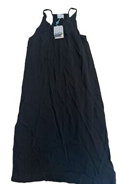 Les Canebiers Black Solid Long Skirt Women’s Regular Size S Long Length Dress